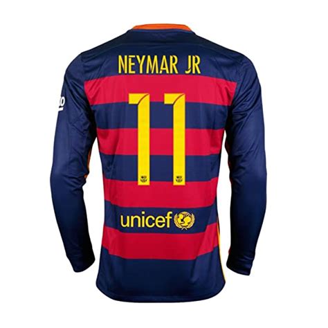 Nike Neymar Jr 11 Barcelona Home Soccer Jersey Long
