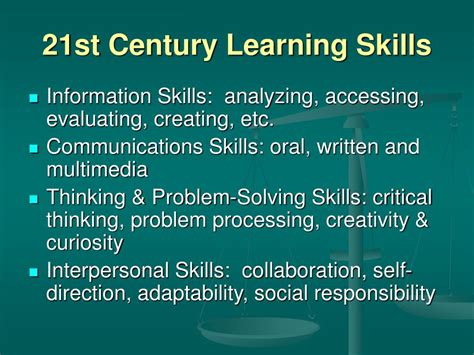 Ppt 21st Century Skills For Todays Learners Weighing In On The New