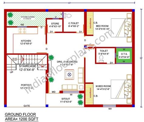 North Facing House Vastu Plan 30x40 Indian Floor Plans