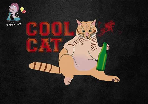 Cool Cat Graphic By Noble Cat · Creative Fabrica