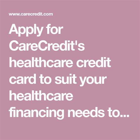 Apply For Carecredits Healthcare Credit Card To Suit Your Healthcare