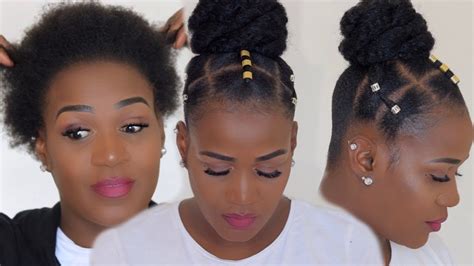 Puff Braided Hairstyles For Short 4c Natural Hair Jf Guede