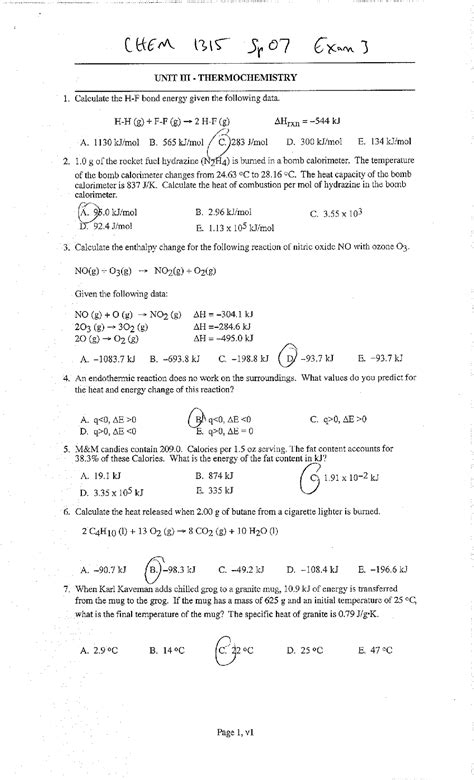 40 Solved Multiple Choice Questions Of General Chemistry Exam 3