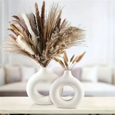 Nordic Boho Style White Ceramic Vase For Home Decor Temu