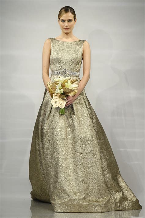 Fall Shades 5 Stunning Gold Wedding Gowns Weddingelation