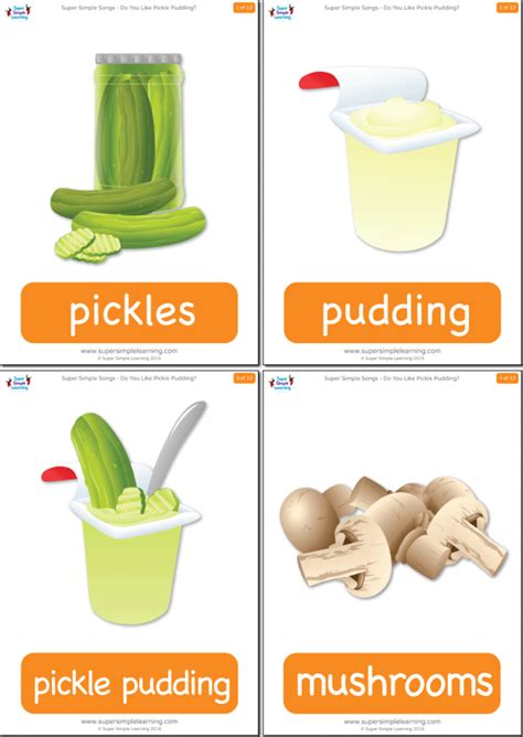 Do You Like Pickle Pudding Flashcards Super Simple