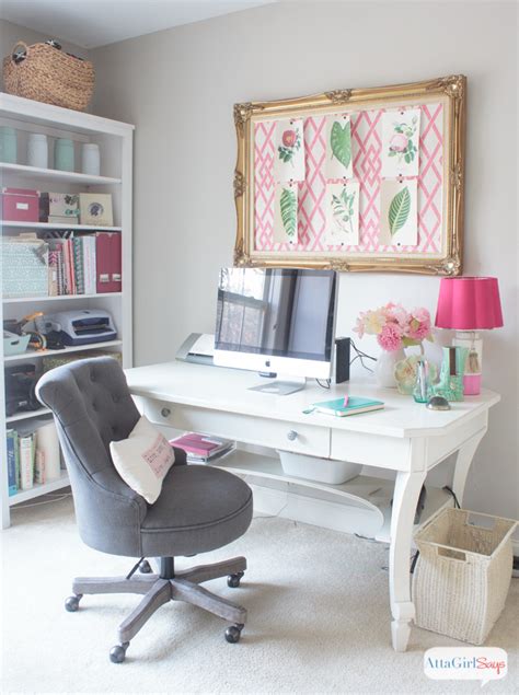 Feminine Home Office And Craft Room Tour Atta Girl Says
