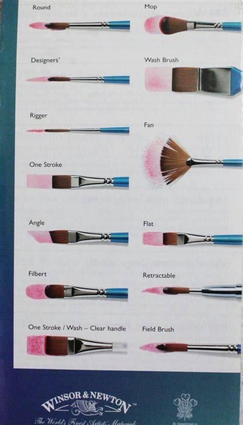 Different Type Of Technique Art Brushes Watercolor Artists Art Painting