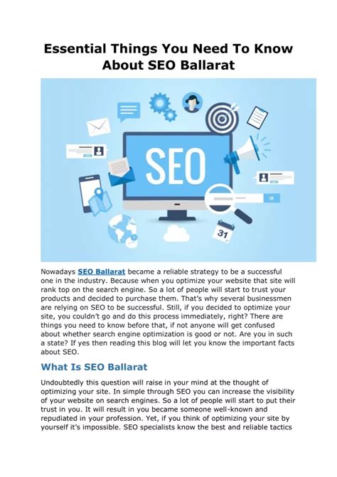 Ppt Essential Things You Need To Know About Seo Ballarat Powerpoint