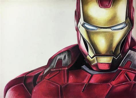 Iron Man Drawing By Kevin Ciapparelli Pixels