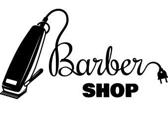 Select from free barber logo samples of a side profile of a man with mustache logo to open shaving razor. Barber svg | Etsy