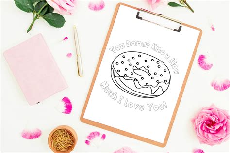 We love creating coloring pages for you, but what we love even more is you showing us your colored creations, so be sure to join the coloring tribe facebook group where we all meet and you can show of your colored masterpieces. You Donut Know How Much I Love You Printable Coloring Page ...