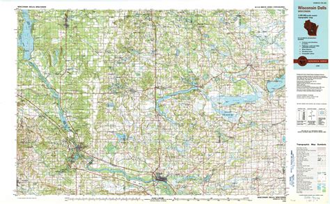 Wisconsin Dells Topographical Map 1100000 Wisconsin Usa