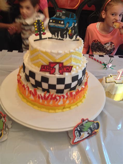 Hot Rod Themed Birthday Cake Hot Rodracing Light And Chevy Bowtie