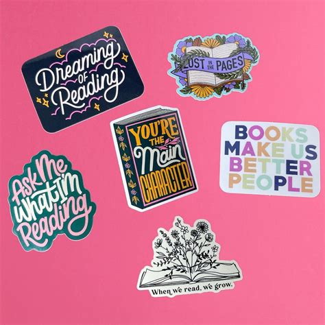 Reading Sticker Collection Etsy