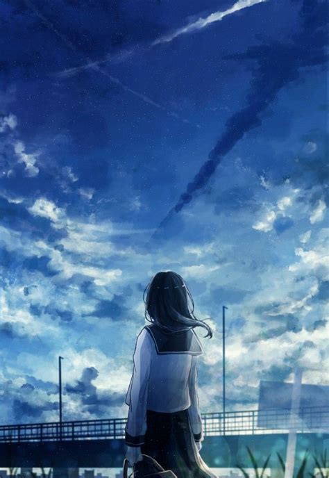 Kawaii Anime Aesthetic Anime Clouds Landscape Wallpapermaiden Sky Cloud
