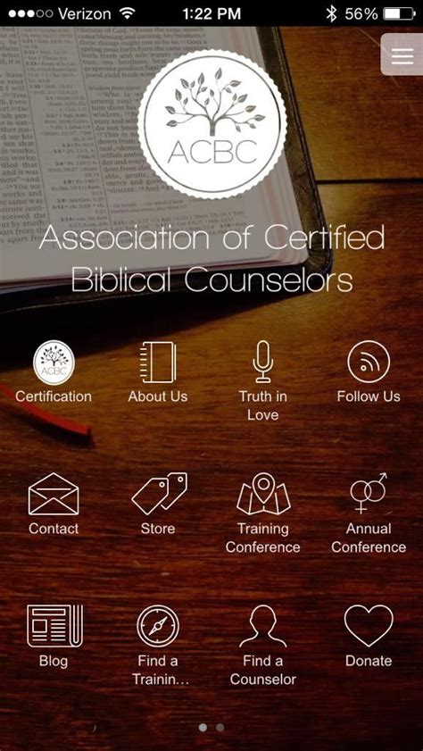New Acbc App With 11 Features Association Of Certified Biblical Counselors Christian