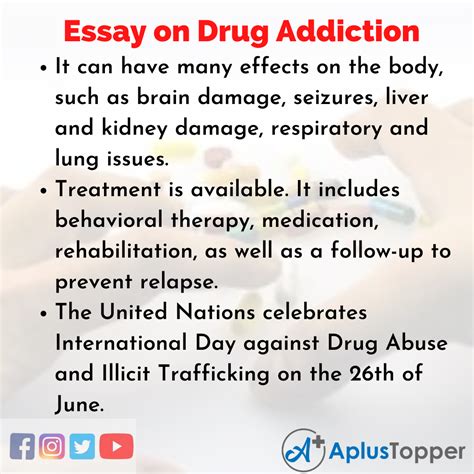 Essay On Drug Addiction Drug Addiction Essay For Students And