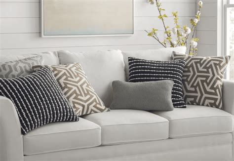 Beige Couch Grey Pillows