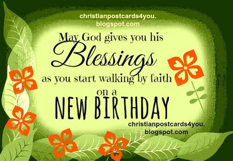 Blessings On Your New Birthday Christian Card Christian Cards For You