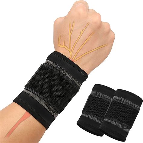 Wrist Support 2pack Wrist Brace Adjustable Wrist Strap Reversible