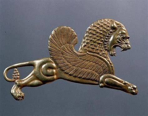 Winged Lion In Goldwork From Ancient Persia Ancient Persian Ancient