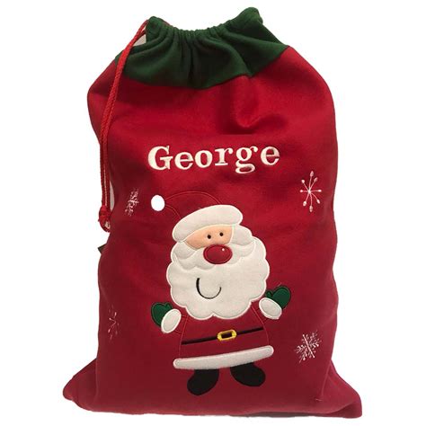 Personalised Deluxe Plush Santa Christmas Sack Ts Abc