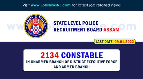 Assam Police Recruitment 2021 Apply Online For 2134 Constable Vacancies
