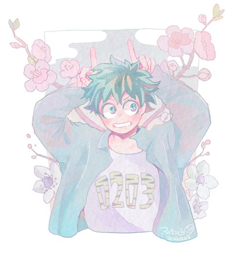 ふじたび子 On Twitter Anime Deku Boku No Hero Purple Flowers Wallpaper