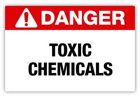 Danger Toxic Chemicals Label Phs Safety