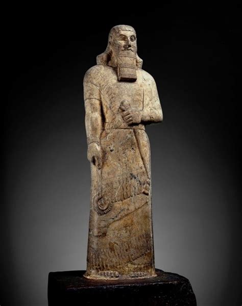 Standbeeld Van Assurnasirpal Ii Nieuw Assyrisch Ca