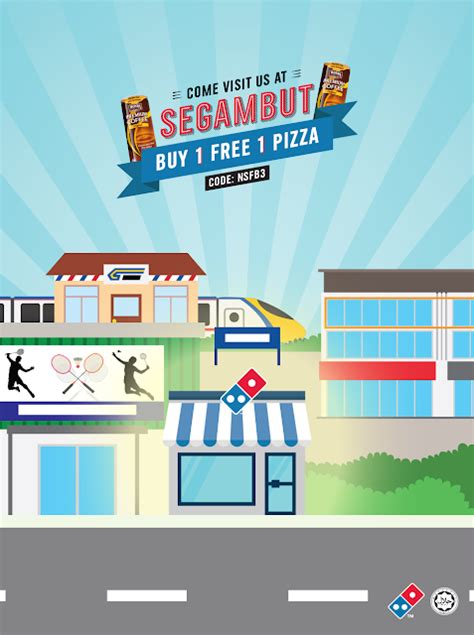 Domino's pizza, inc., branded as domino's, is an american multinational pizza restaurant chain founded in 1960. Domino's Pizza New Outlet Opening Special Buy 1 Free 1 ...