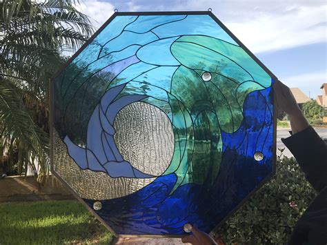No request for us is too big or too small. Octagonal Shaped Cresting Wave Stained Glass Window Panel ...