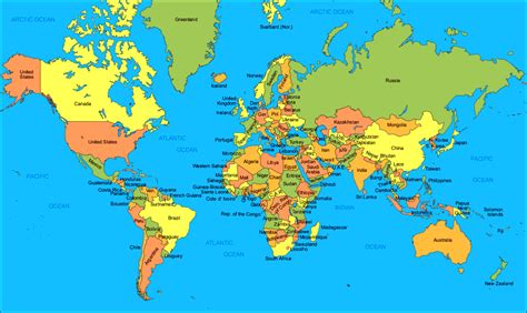 Mapa Múndi Mapa Do Mundo E Os Mapas Dos Continentes Mapa Político