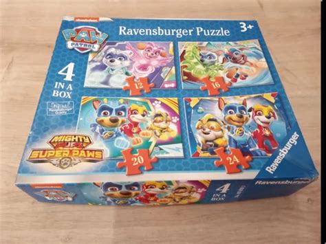 Paw Patrol Mighty Pups Super Paws 4 In A Box Puzzles Complete £400