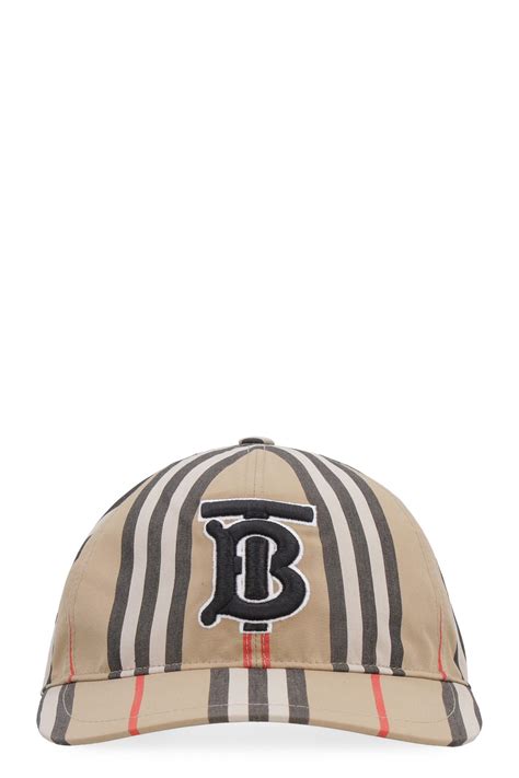 Burberry Embroidered Monogram Vintage Check Baseball Cap In Beige