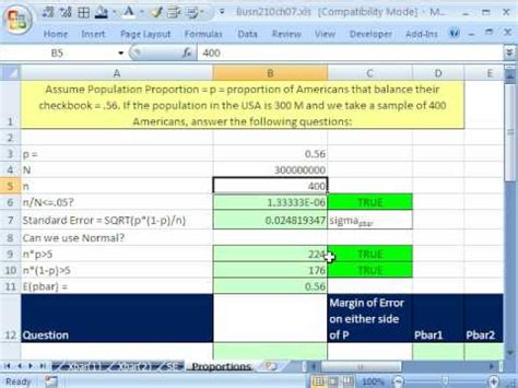A statistic, a numerical value that describes a characteristic of the data obtained in a sample, can help us draw powerful. Excel Statistics 79: Proportions Sampling Distribution ...
