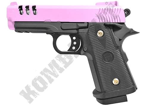 V15 Pink Bb Gun Sandw 45 Acp Replica Spring Airsoft Pistol 2 Tone