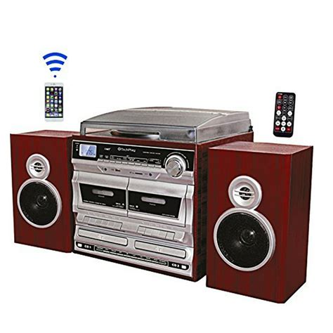 Tech Play Amfm Karaoke Turntable Double Cassette And Cd Player