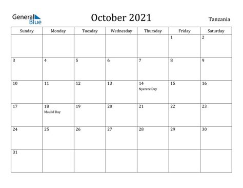 Free Printable Calendar October 2021 With Hoilday Photo National Day