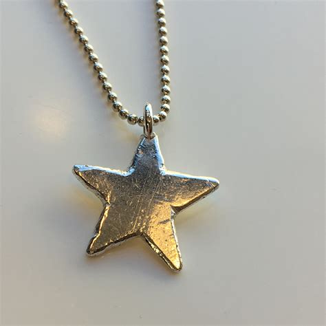 A Solid Silver Star Hand Made To Order Totally Unique