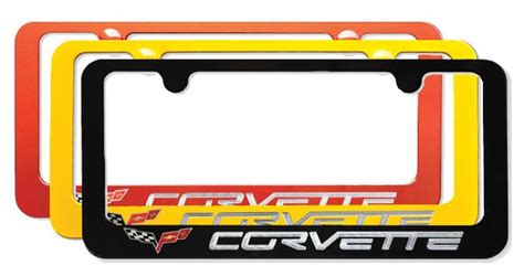C6 Corvette Painted License Plate Frame Wlogo