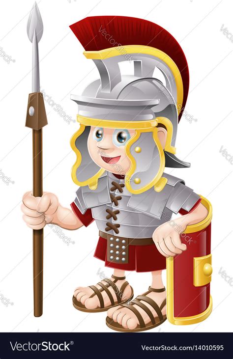 Cartoon Roman Soldier Royalty Free Vector Image