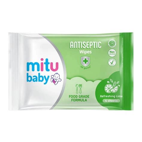 Jual MITU Baby Wipes Tisu Basah Antiseptic Refreshing 4s Shopee