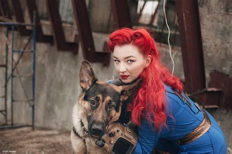Fallout 4 Sole Survivor Cosplay And Dogmeat Rcosplaygirls