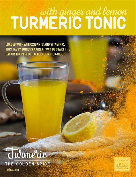 Turmeric Tonic With Ginger And Lemon