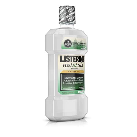 Listerine Naturals Antiseptic Mouthwash Herbal Mint 500ml Natural