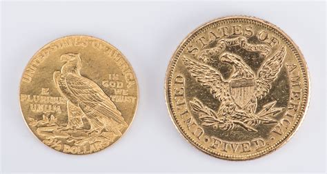 Lot 726 Two Vintage Gold Coins Case Auctions
