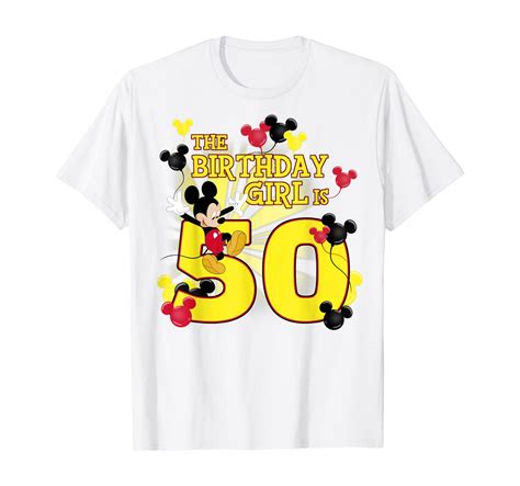 Disney Mickey And Friends Mickey 50th Birthday Girl T Shirt
