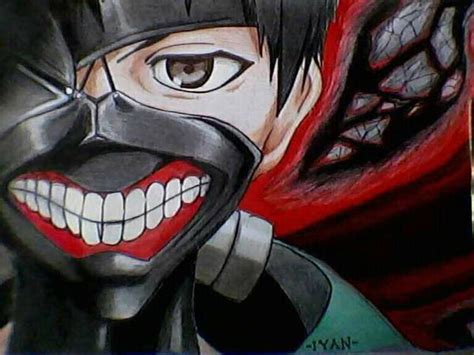 Kaneki Ken With Mask From Tokyo Ghoul By Iyansuvian On